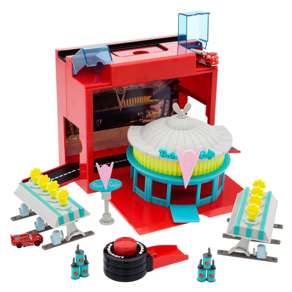 【カーズ】フローのV8カフェ　ラモーンのボディショップ　プレイセット Pixar Cars On-the-Go Play Set Collection on Disney Store — EXTRA